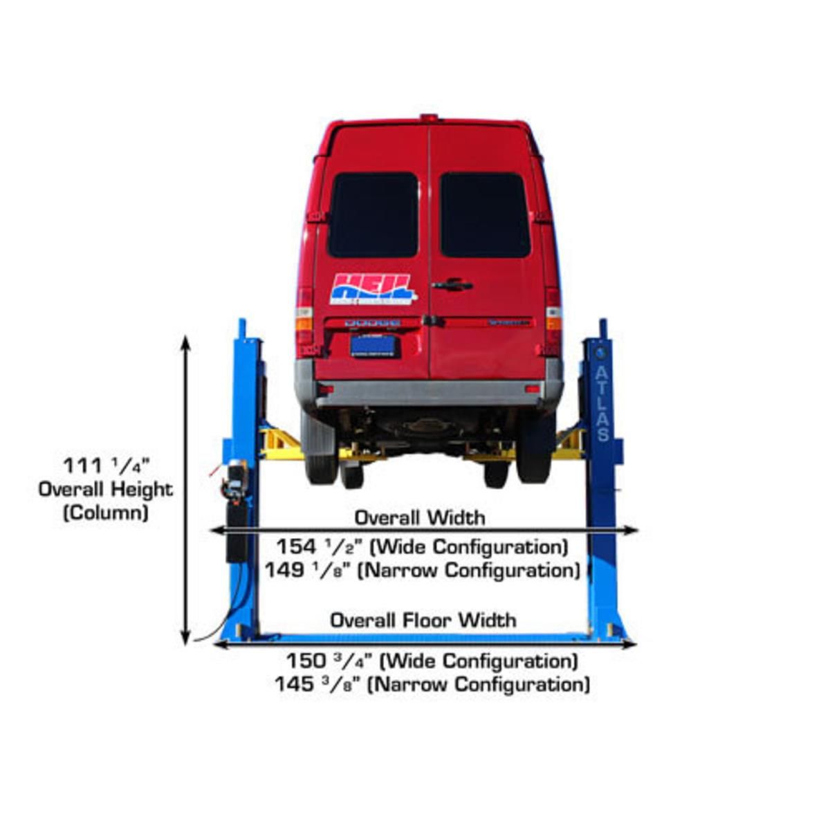 Atlas BP12000X 12,000lb 2 Post Vehicle Lift