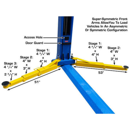 Atlas BP10000X 10,000lb 2 Post Vehicle Lift - Base Plate