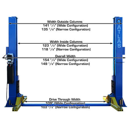 Atlas BP12000X 12,000lb 2 Post Vehicle Lift