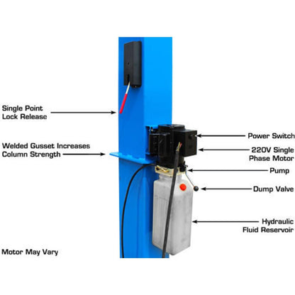 Atlas BP10000X 10,000lb 2 Post Vehicle Lift - Base Plate